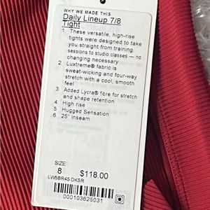 Lululemon Daily Lineup 7/8 Tight